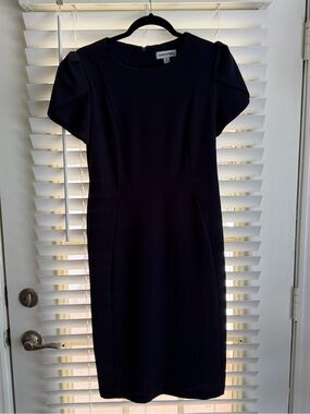 Shelby & Palmer Navy Midi Sheath Dress